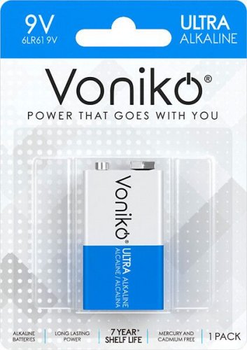 9V paristo 6LR61 Voniko Ultra 1kpl