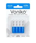 AAA paristo LR03 Voniko Ultra 1,5V 1300mAh 4kpl