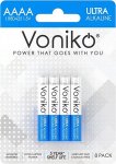 AAAA paristo LR61 Voniko Ultra 1,5V 600mAh 8kpl