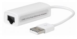 Adapteri MicroConnect USB-A/RJ45 Ethernet 15cm,valkoinen