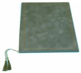 Adressikansio samettia harmaa hopeinen nyöri