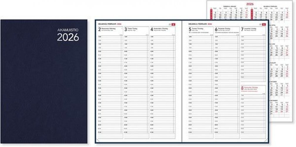 Aikamuistio ommeltu, sininen 2026