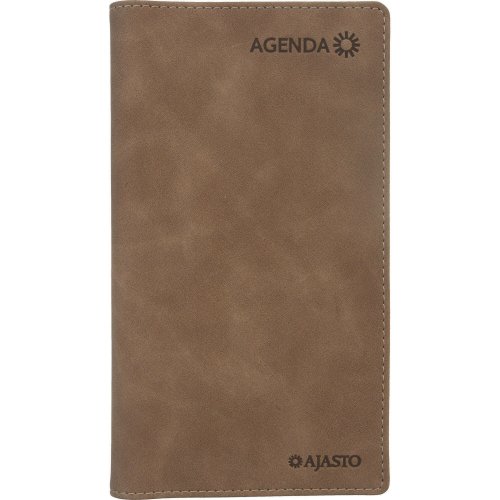 Ajasto agenda horizontal 85x162mm ruskea