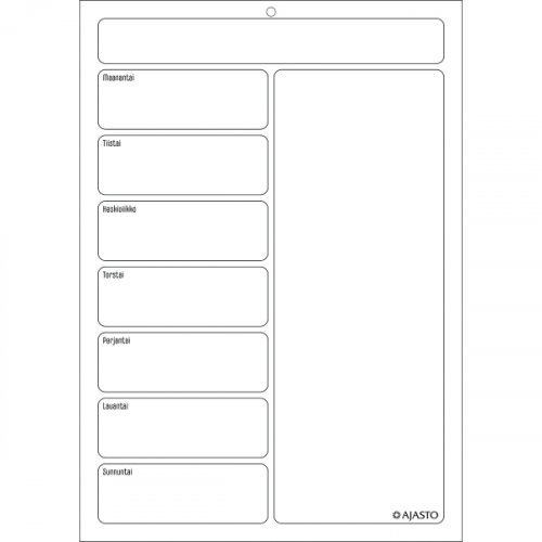 Ajasto jääkaappikalenteri, hinta 10,91€