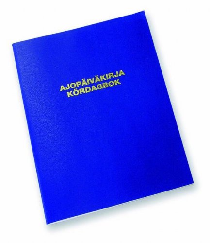Ajopäiväkirja A5 pysty suomi/ruotsi muovikannet sininen 32 sivua