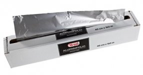 Alumiinifolio 40cm/160m 12my hopea