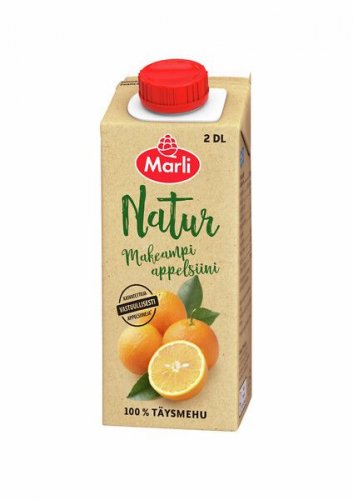 Appelsiinitäysmehu Marli Natur makeampi 15x200ml