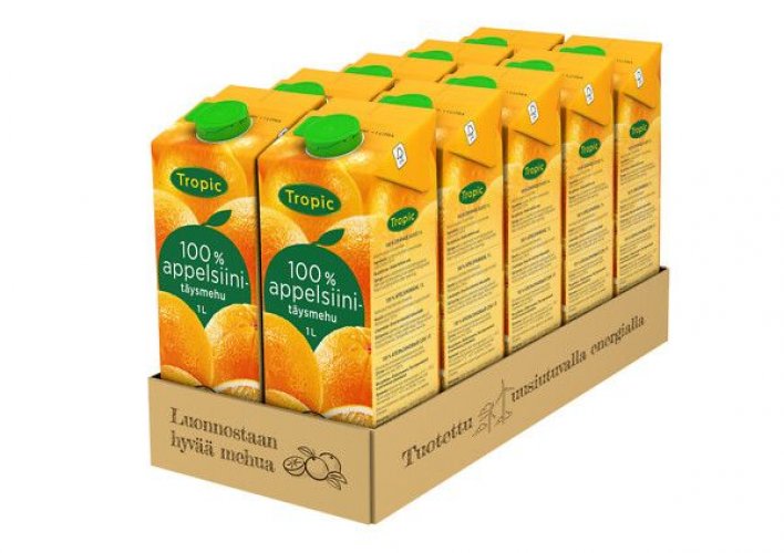 Appelsiinitäysmehu Tropic 100% 10x1L