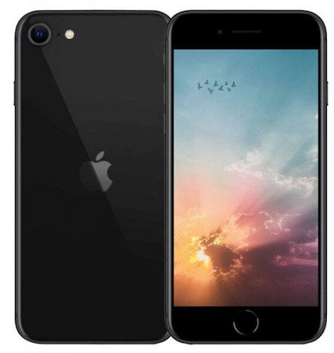 Apple iphone SE3rd 2022 128GB Black tehdashuollettu