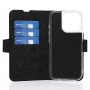 Apple iphone Wave 16 Pro lompakkokotelo musta