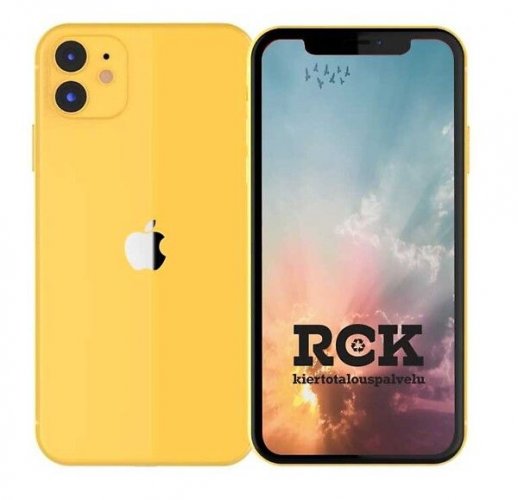 Apple iphone 11 64GB yellow tehdashuollettu