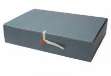 Arkistokotelo A4 10cm nappi/nauha ISO 16245