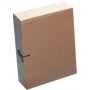 Arkistokotelo A4 nappi/nauha 8cm ruskea syvätty