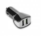 Autolaturi Celly 2,1A 2xUSB A 12/24V musta