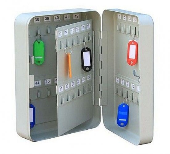 Avainkaappi lukolla 20 avaimelle metallia harmaa