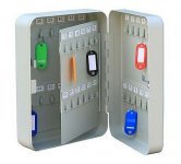 Avainkaappi lukolla 20 avaimelle metallia harmaa