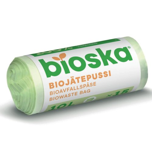 Biojätepussi bioska 10l 15kpl