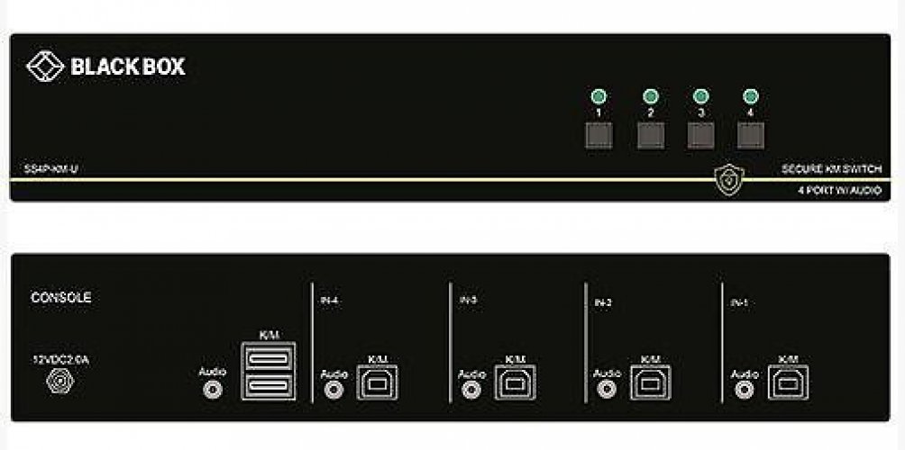 Black Box 4-Port NIAP 3.0 Secure KVM Switch - USB