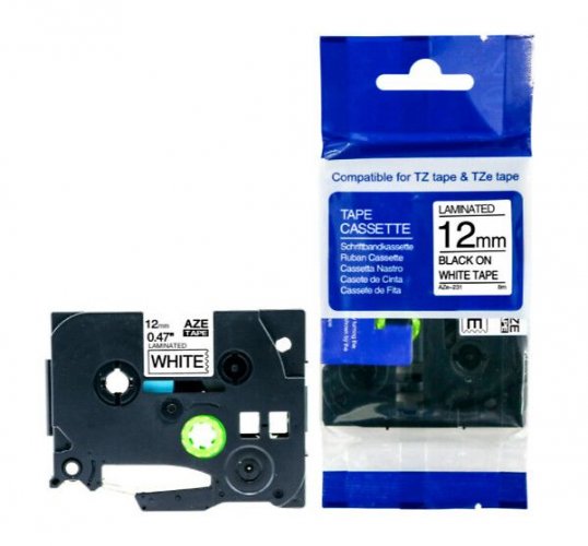 Brother tarranauha AZE-231 12mmx8m mu/va P-Touch yhteensopiva