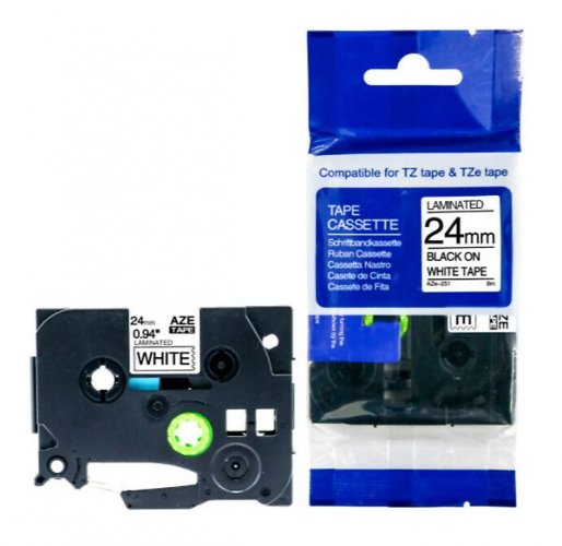 Brother tarranauha AZE-251 24mmx8m mu/va P-Touch yhteensopiva