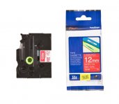 Brother tarranauha TZe-435 12mm/8m valkoinen/punainen