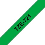 Brother tarranauha TZe-721 9mm/8m . musta/vihreä