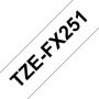 Brother tarranauha TZe-FX251 24mm/8m musta/valkoinen