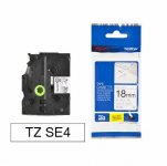 Brother tarranauha TZeSE4 18mmx8m musta/valkoinen
