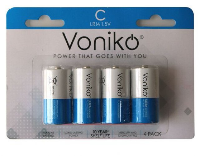 C LR14 paristo Voniko Ultra 1,5V 8000mAh 4kpl
