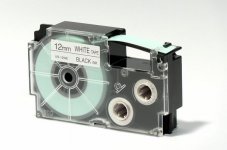 Casio XR-12WE 12mm/8m musta/valkoinen