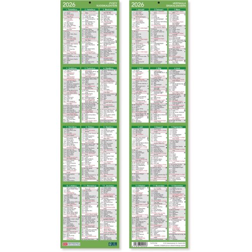 Cc 6706 pysty vuosikalenteri 95x430mm