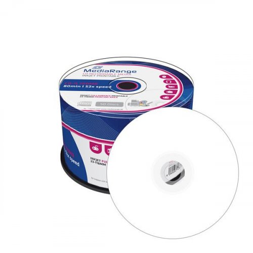 Cd-r MediaRange 700MB 80min 52x Printable 50 kpl/pak