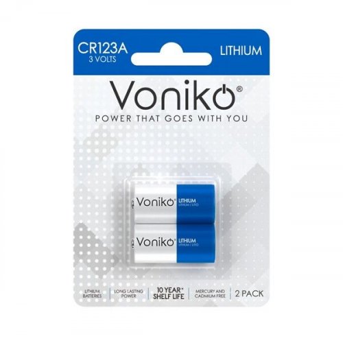 CR123A paristo Voniko 3V litiumparisto 2kpl