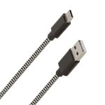 Datakaapeli Wave USB-C Punottu 1,5m musta/valkoinen