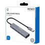 Deltaco USB-A hub 4xType A naaras 1xUSB-A uros