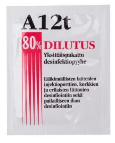 Desinfiointipyyhe Dilutus A12t yksittäispakattu