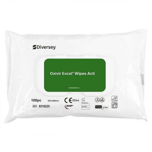 Desinfiointipyyhe Oxivir Excel Wipes Acti 100kpl Puhdistus-/