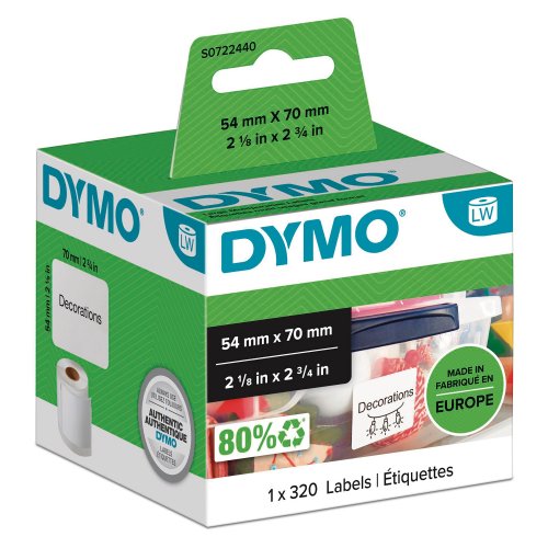 Diskettitarra dymo s0722440 70x54 320kpl