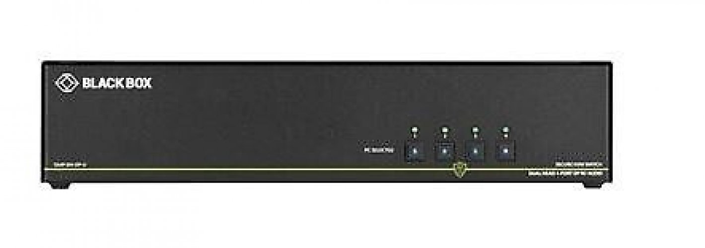 Displayport Black Box Secure KVM Switch NIAP 3.0, dual