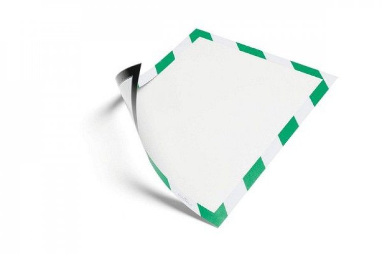 DURAFRAME MAGNETIC SECURITY A4 vihreä/valkoinen 5kpl