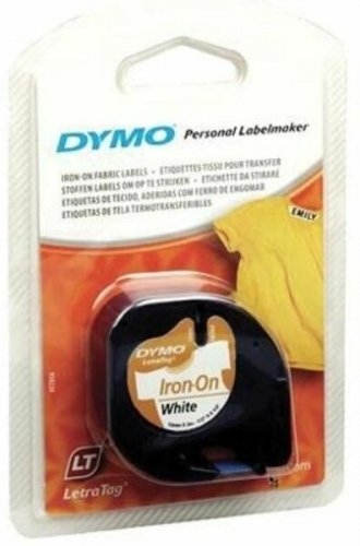 Dymo Letratag 12mmx2m valkoinen, silitettävä