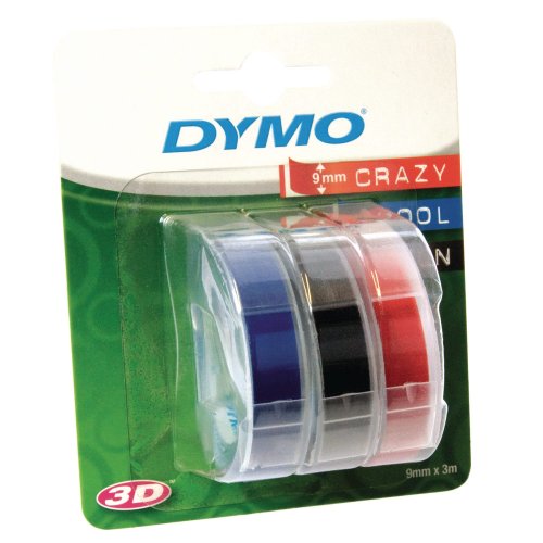 Dymo® nauha 9mm x 3m kohokirjoitintarra sininen/punainen/musta 3kpl