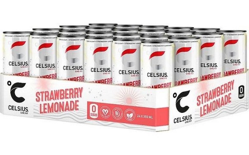 Energiajuoma Celsius Strawberry Lemonade 24x355ml
