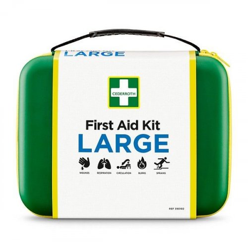 530752 First Aid Kit Large Ensiapupakkaus on aina käden ulottuvilla sekä valmiina käyttöön. Ensiapupakkaus on valmistettu kulutusta kestävästä mattapintaisesta kumimaisesta materiaalista, joka suojaa pölyltä, kosteudelta sekä pitää lian ulk