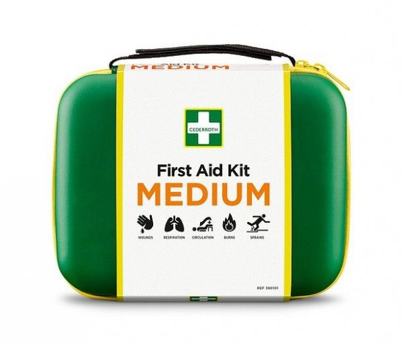 530751 First Aid Kit Medium Ensiapupakkaus on aina käden ulottuvilla sekä valmiina käyttöön. Ensiapupakkaus on valmistettu kulutusta kestävästä mattapintaisesta kumimaisesta materiaalista, joka suojaa pölyltä, kosteudelta sekä pitää lian ul