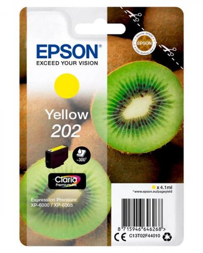 Epson muste 202 C13T02F44010 keltainen värikasetti Claria Premium