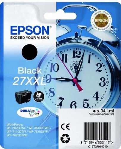 Epson muste 27 T2791 musta värikasetti