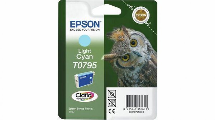 Epson muste T0795 C13T07954010 vaalea cyan värikasetti