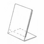 Esiteteline A3 L-malli muovia läpinäkyvä