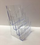 Esiteteline a4 4-lokeroa pöytä/seinä läpinäkyvä pleksi